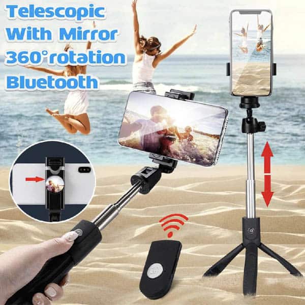 K06 Bluetooth Selfie bâton trépied monopode sans fil à distance