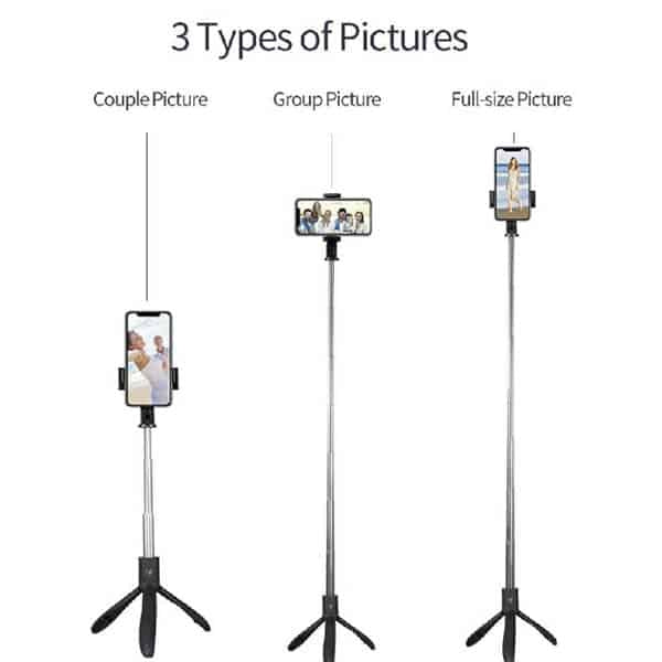 K06 Bluetooth Selfie bâton trépied monopode sans fil à distance