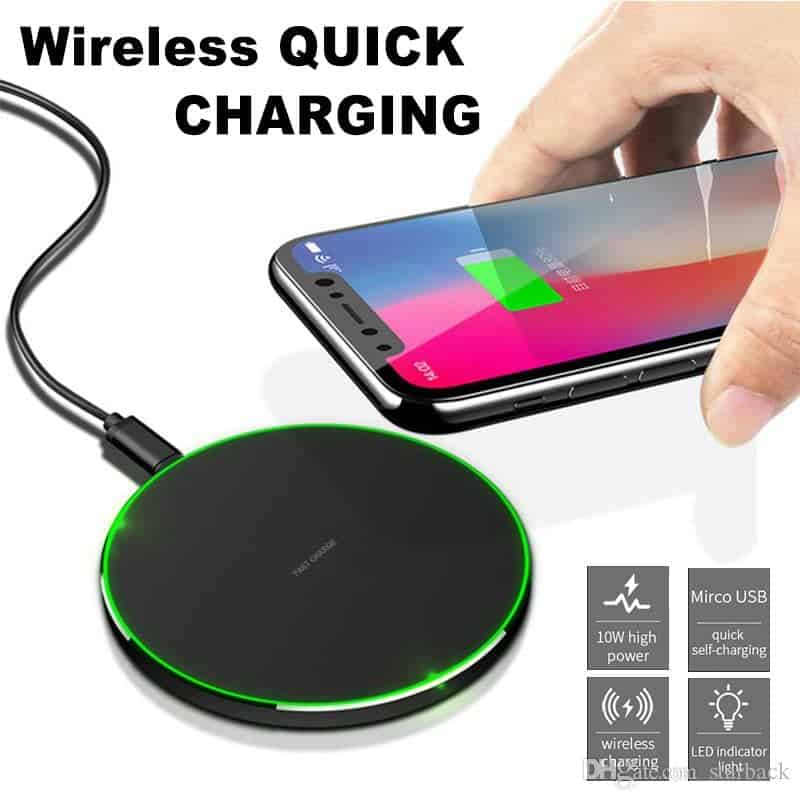 Chargeur rapide sans fil KD-12 pour iPhone X, Samsung Note 8, etc. Chargeur sans fil à charge rapide