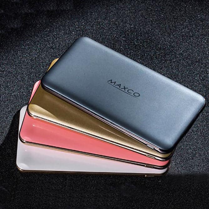 MAXCO MP-10000A Power Bank 10000mAh Chargeur portable Chargeur de sauvegarde ultra-compact Sortie 2.4A Charge haute vitesse pour iPhone iPad Samsung Galaxy et plus