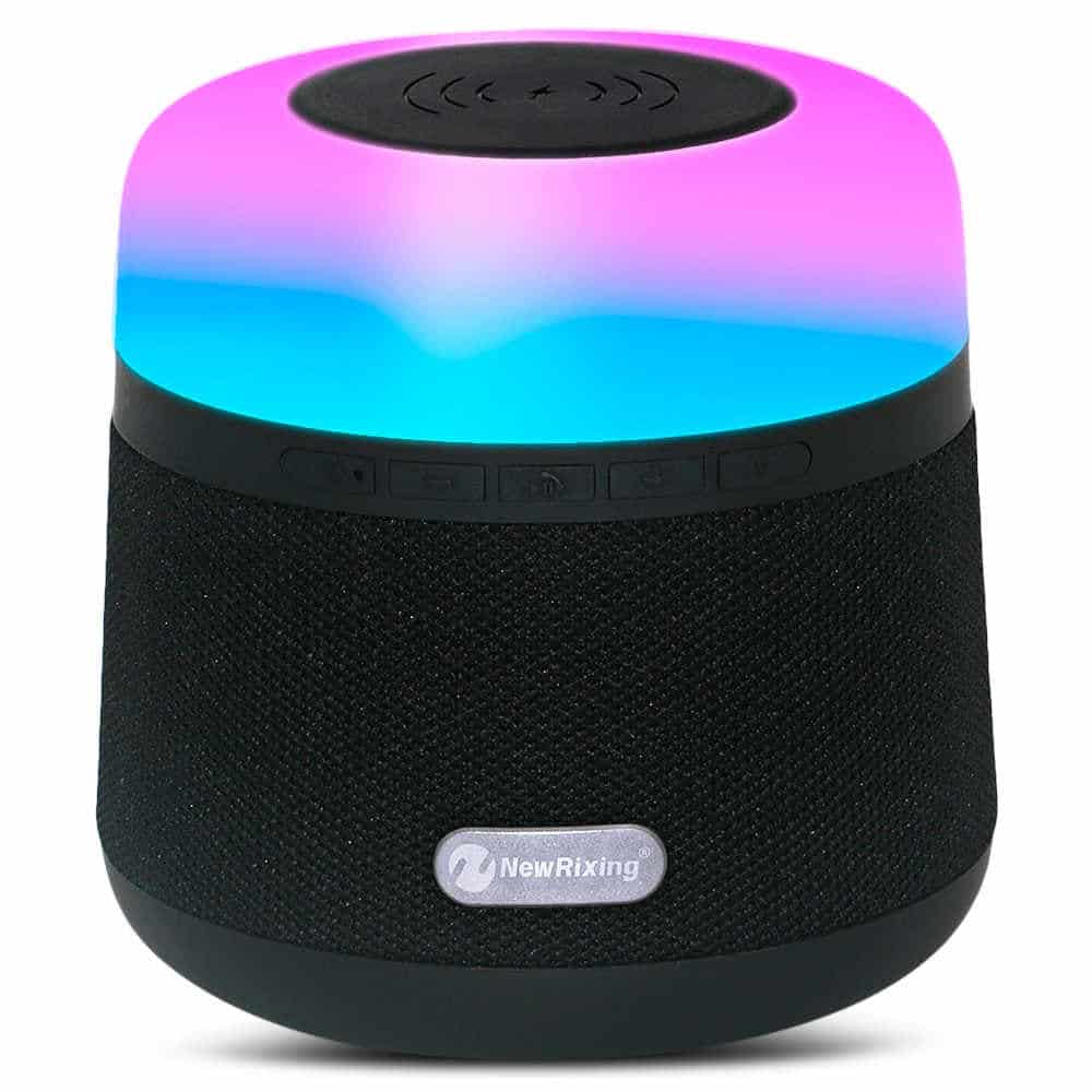 NewRixing Haut-parleur NR-3500 LED stéréo - Bluetooth - chargeur sans fil lampe de Camping TWS Chargeur sans fil rapide