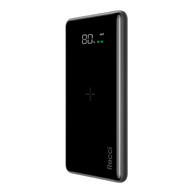 RECCI 8000mAh portable digital power display wireless power bank