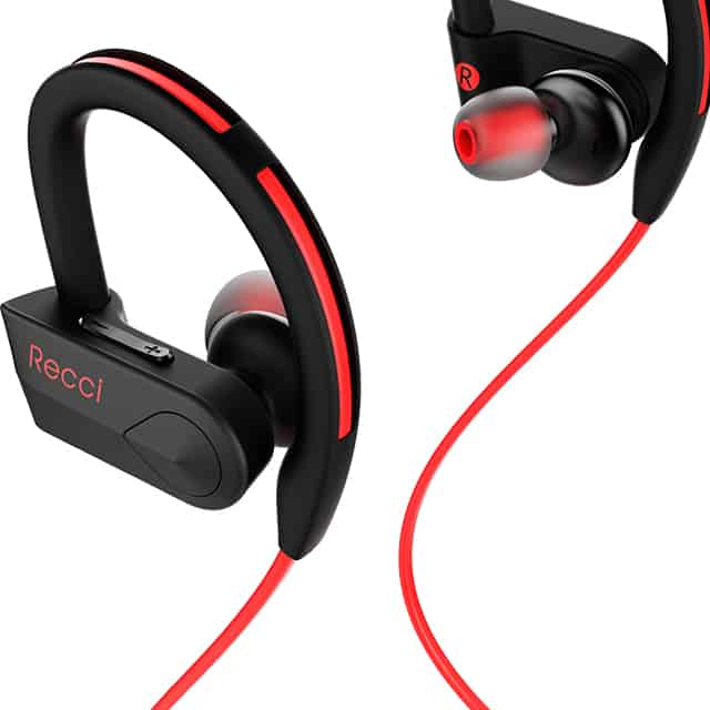 Recci HD son dans l'oreille crochet d'oreille écouteurs sans fil Bluetooth casque