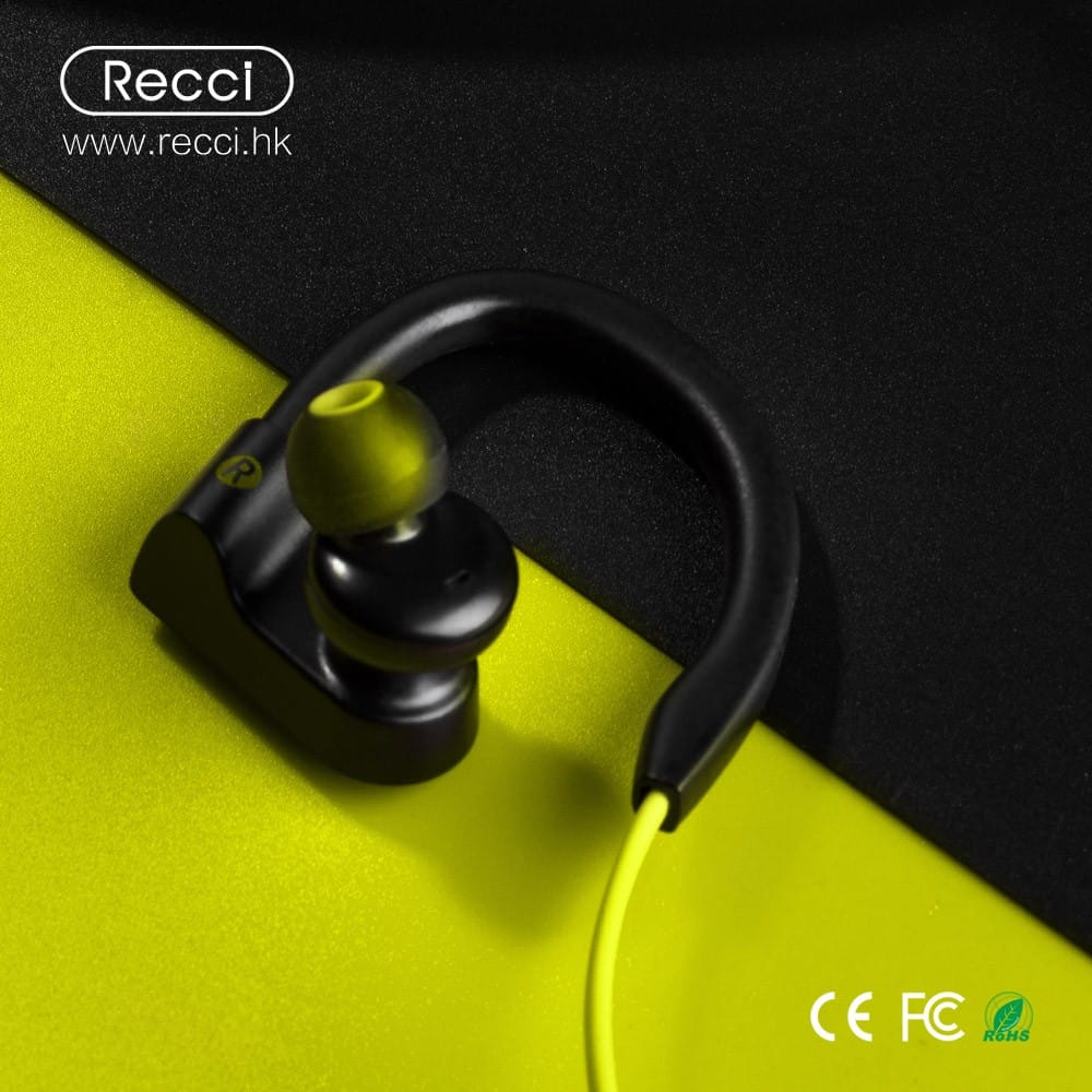 Recci HD son dans l'oreille crochet d'oreille écouteurs sans fil Bluetooth casque