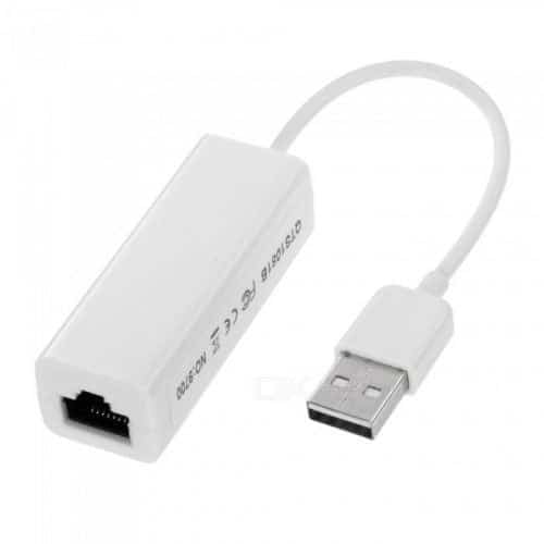 Aukru à Adaptateur USB 2.0 Ethernet 10-100 Mbps LAN réseau - Cordon Câble RJ45 - Compatible avec MAC/LINUX/ Win XP-VISTA-SEVEN-8 - USB 2.0 to fast Ethernet adapter (Blanc)