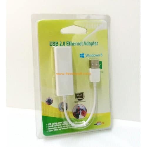 Aukru à Adaptateur USB 2.0 Ethernet 10-100 Mbps LAN réseau - Cordon Câble RJ45 - Compatible avec MAC/LINUX/ Win XP-VISTA-SEVEN-8 - USB 2.0 to fast Ethernet adapter (Blanc)