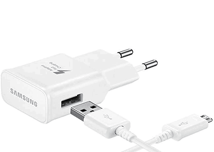 Samsung TA20 Chargeur Galaxy Tab S Charge Rapide AFC 2 A avec Câble Micro USB 1,5 m Blanc