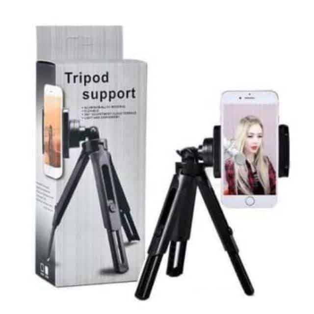 Support de trépied 360 tête pivotante et réglable en hauteur