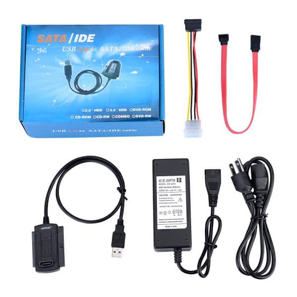 USB à SATA IDE 2.5 3.5 Câble adaptateur convertisseur pour HDD/SSD disque dur CD/DVD/RW CD-ROM
