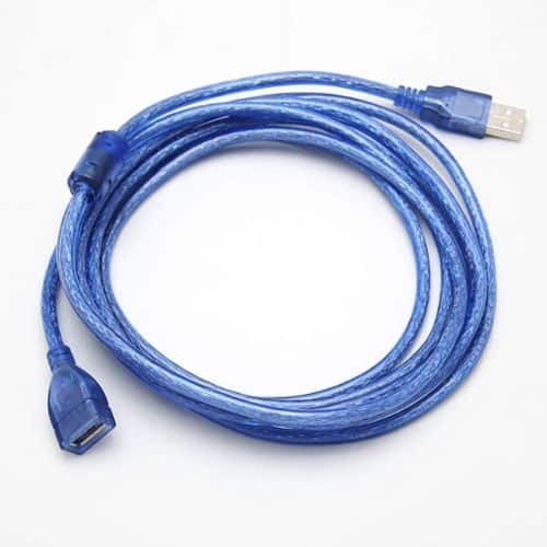 Câble d'extension USB 2.0 Type A-Mâle vers A-Femelle en Bleu 1.5 et 3m