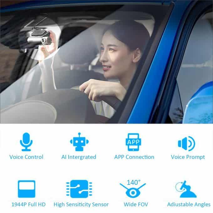 XIAOMI 70mai Pro caméra de voiture intelligente vidéo DVR 1944P HD Dash 140 degrés 【Version anglaise】