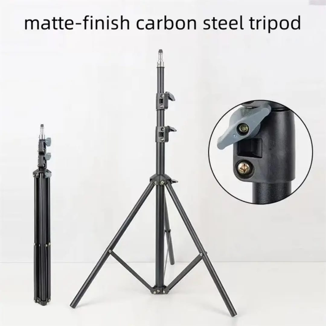 Trépied Lumière Studio Photo 2m — Support Réglable pour Ring Light, Softbox et Réflecteur