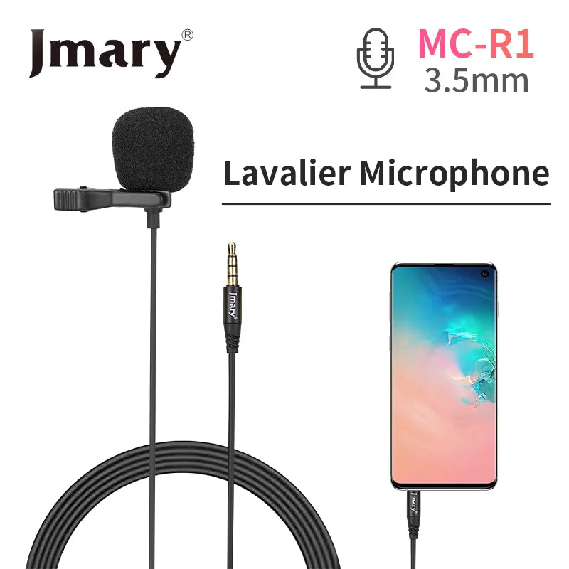 Microphone Cravate Jmary 3.5mm Lavalier – Son Clair et Portable