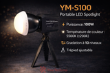 Lumière Photo Portative YM-S100 LED RGB \ Bicolore COB 3200K–6500K