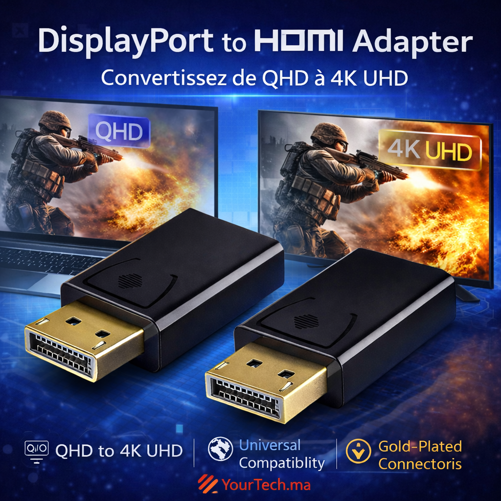 Adaptateur DisplayPort vers HDMI – 4K UHD