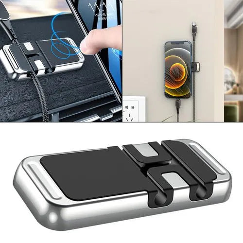 Support magnétique voiture pour téléphone et câble – 2-en-1