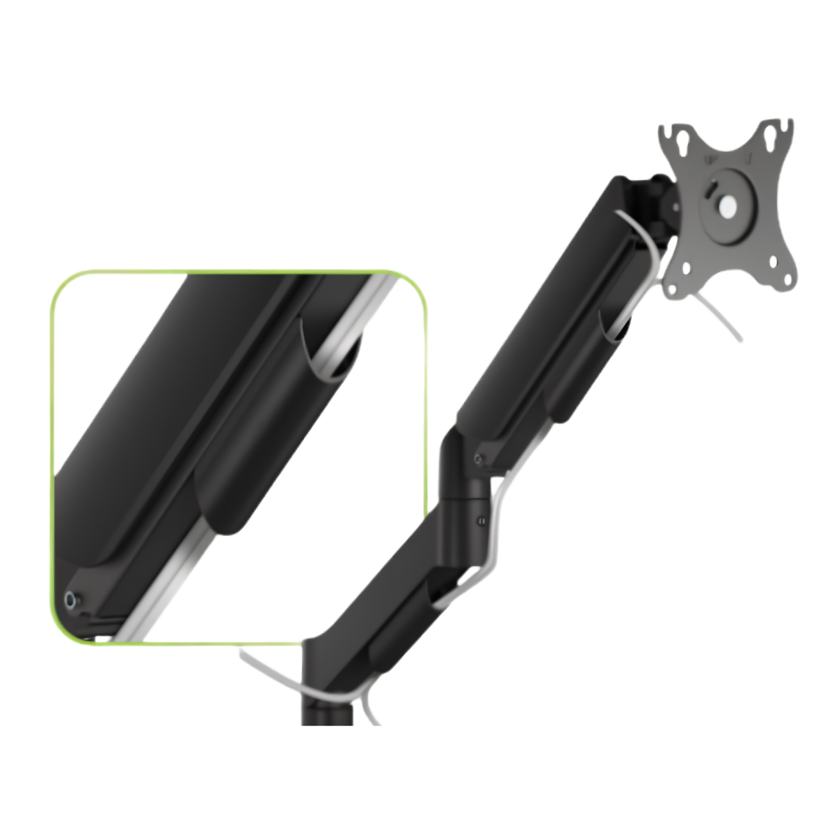 Support Un Écran 17-32" Gas Spring Bras Articulé Noir