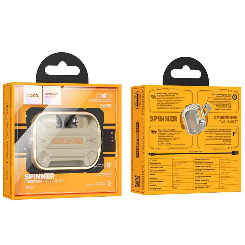 Écouteurs Gaming Sans Fil Hoco EW55 TWS Bluetooth - Or