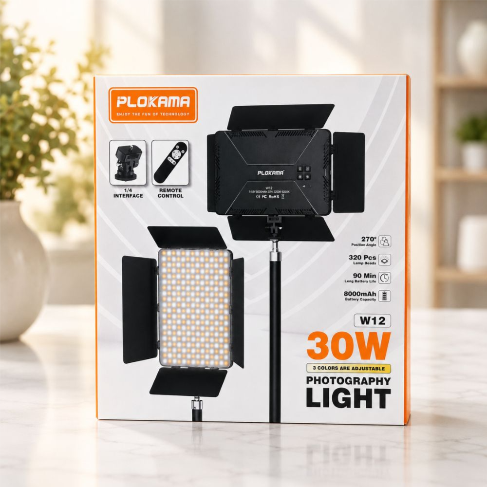Panneau LED Plokama W12 30W 8000mAh avec Télécommande