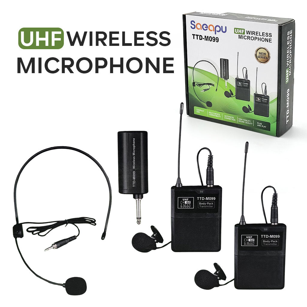 Microphone Sans Fil UHF TTD-M099 2 Émetteurs 4 Micros