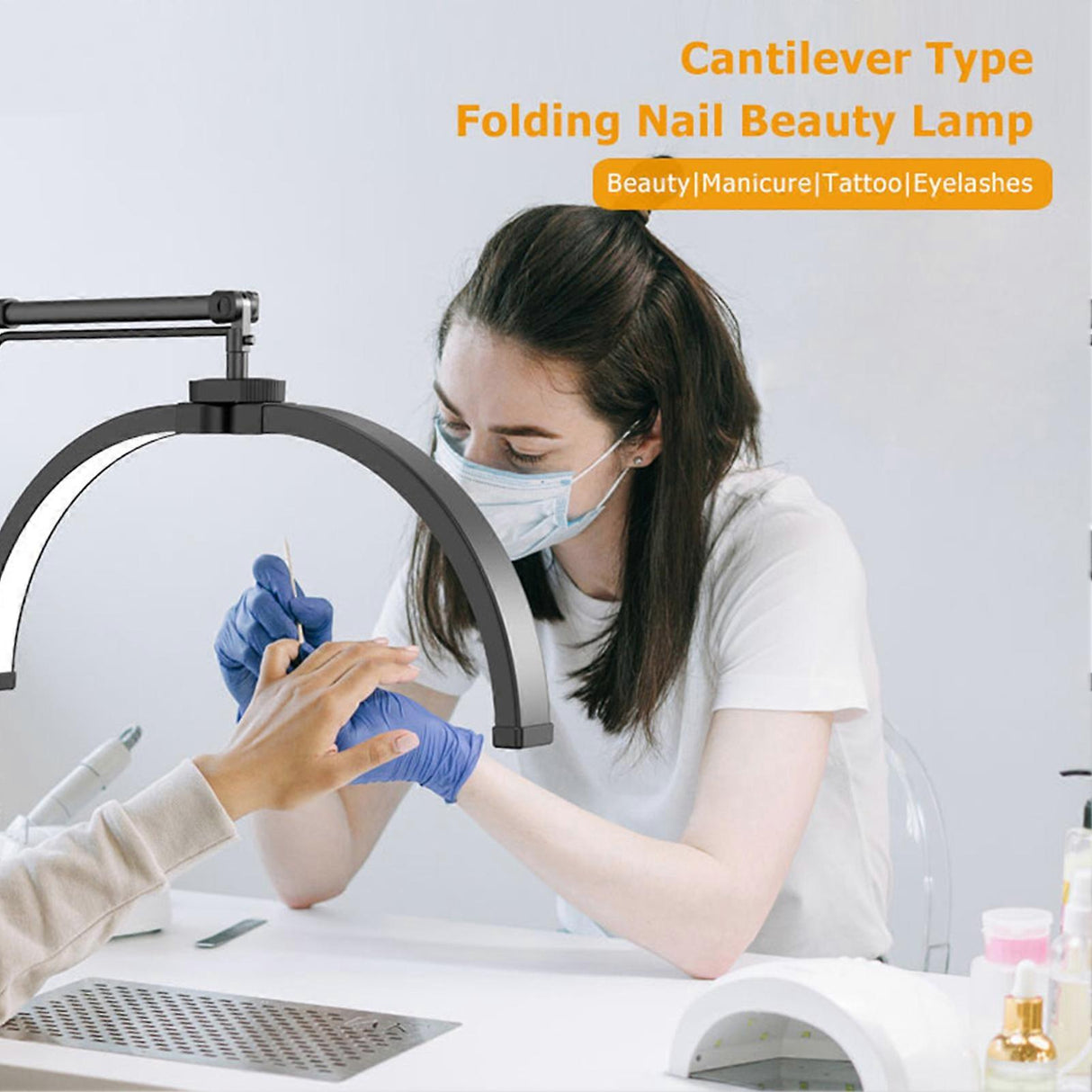 Lampe de Bureau Demi-Lune 32W 10 Niveaux 3 Températures Couleur