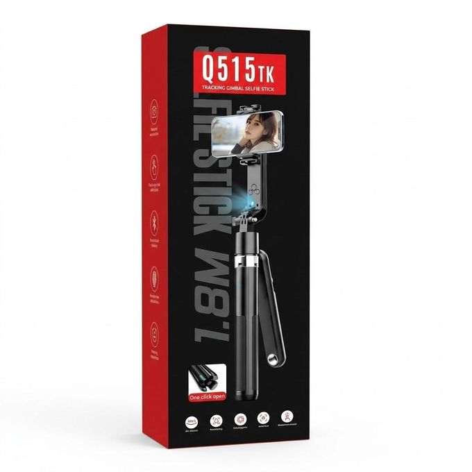 Trépied Suivi Automatique Visage 360° Selfie Stick Q515TK