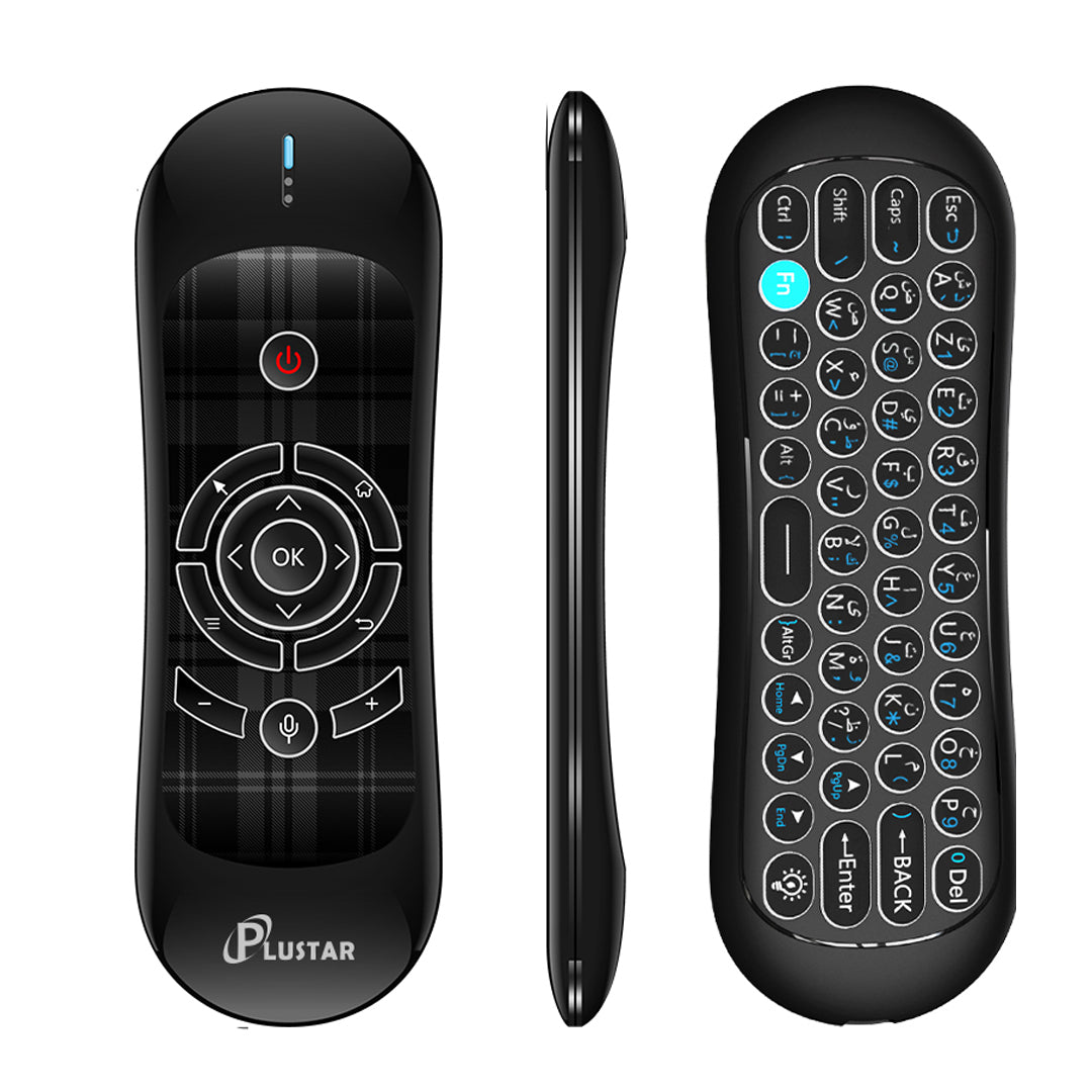 3 في 1: لوحة مفاتيح، فأرة هوائية وجهاز تحكم عن بعد لاسلكي 2.4 جيجاهرتز Plustar R2