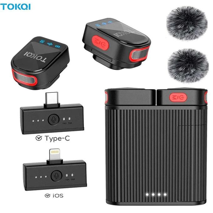 Microphone Sans Fil Double TOKQI H01 USB-C Lightning