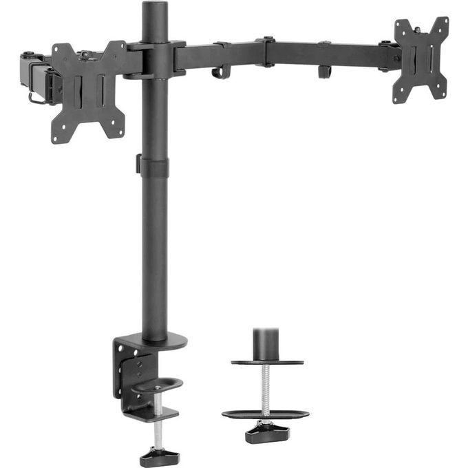 Support de Bureau pour Double Écran – Bras Articulés pour Moniteurs de 13" à 32"