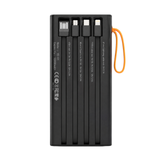 Power Bank YUNTEL 10000mAh 22,5W avec 4 Câbles Intégrés USB-C