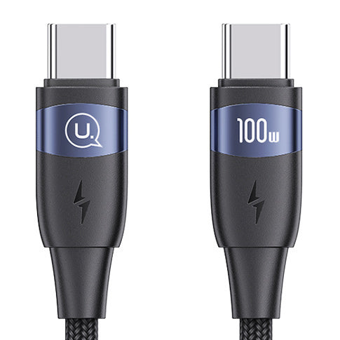 Câble Tressé USB-C vers USB-C Usams US-SJ633 – 100W PD – 2M Noir