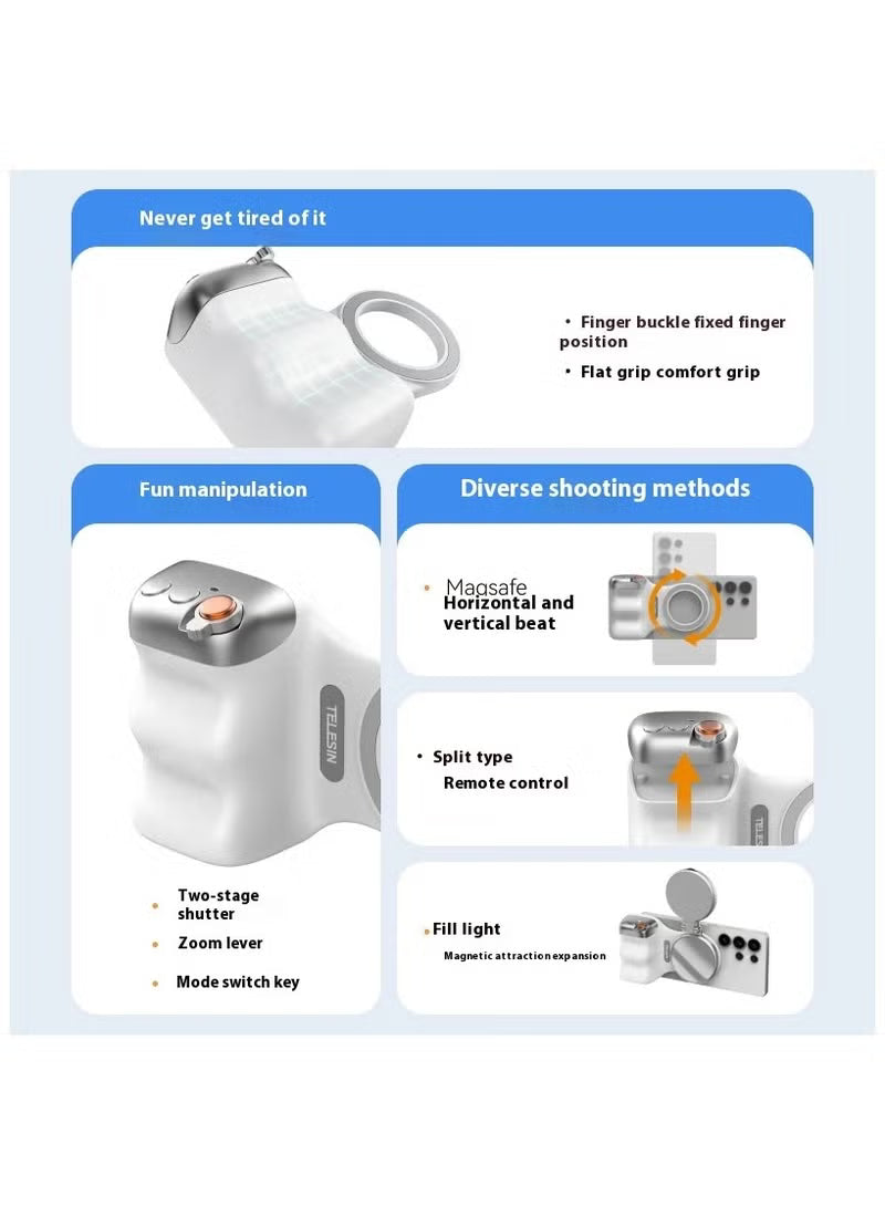 Poignée Magnétique TELESIN Fun Shot Grip 2 : Grip Photo Bluetooth