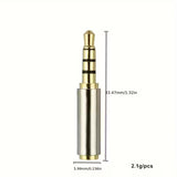 Adaptateur Audio Jack 3.5mm Male vers 2.5mm Femelle Plaque Or