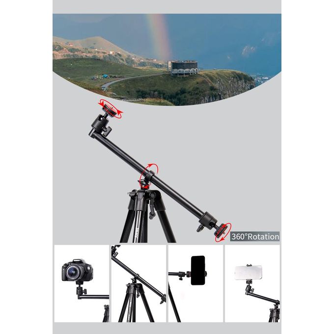 Trépied Jmary KP-2207 pour Smartphone et Caméra – 133 cm
