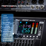 Mixer Audio 4 Canaux BOMGE 402B – 2x350W, Bluetooth, Studio & DJ