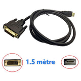 Câble Adaptateur HDMI vers DVI 24+1 1,5 m Full HD 1080p