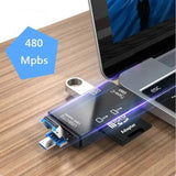 Lecteur de Carte 6-en-1 USB 3.0 OTG – Compatible Android/iMac