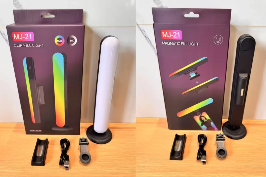 Bâton LED RGB Portable Ajustable MJ-21 – Éclairage USB Rechargeable -1 piece