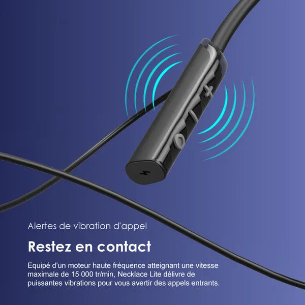 Oraimo Necklace Lite – Casque Bluetooth à vibration d’appel 30h