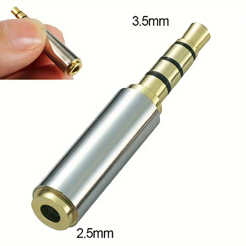Adaptateur Audio Jack 3.5mm Male vers 2.5mm Femelle Plaque Or