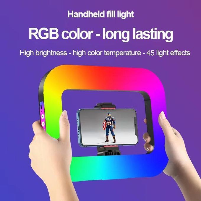Ring Light Rectangulaire RGB 20W Rechargeable 3600mAh