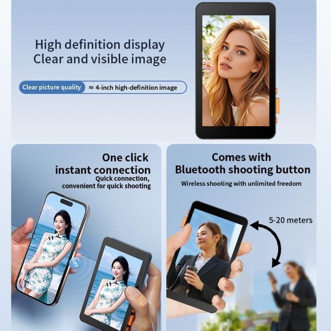 Écran Selfie MagSafe 4" Bluetooth pour Caméra Arrière