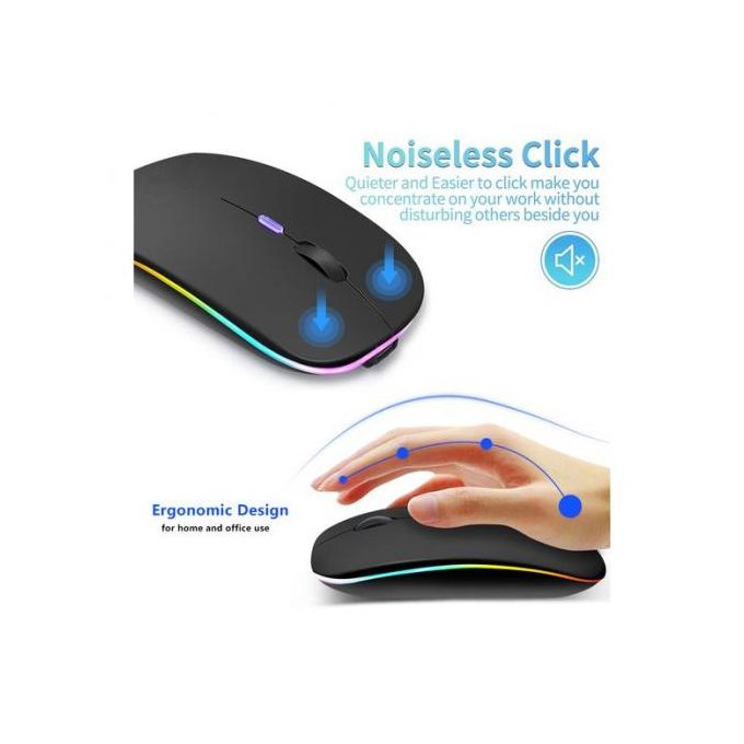 Souris Gamer Sans Fil Azami Tech 7G Rechargeable RGB Silencieuse