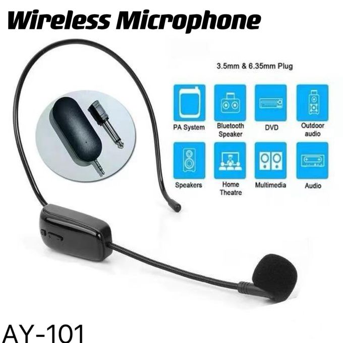 Microphone Sans Fil Portable 2.4G – Longue Portée et Autonomie AY-101