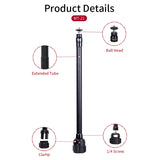 Bras d’extension universel MT-21 avec pince 1/4" pour bureau et trépied