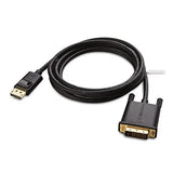 Câble DisplayPort vers DVI 1,8m - Adaptateur Mâle à Mâle Haute Qualité