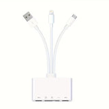 Hub USB 8 en 1 Lightning, USB-C et USB-A avec Lecteur SD