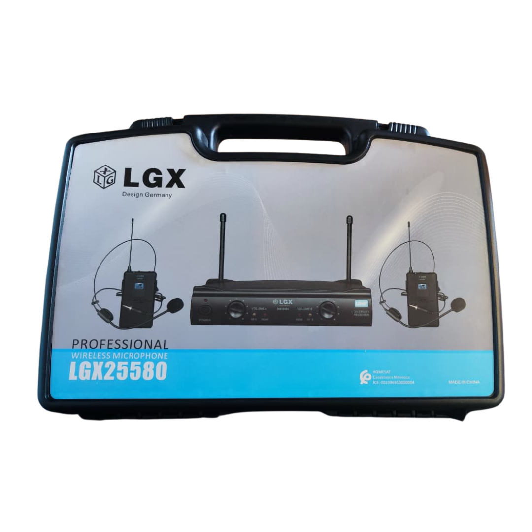Système Micro Sans Fil LGX25580 – 2 Broches + 2 Diadèmes avec Valise
