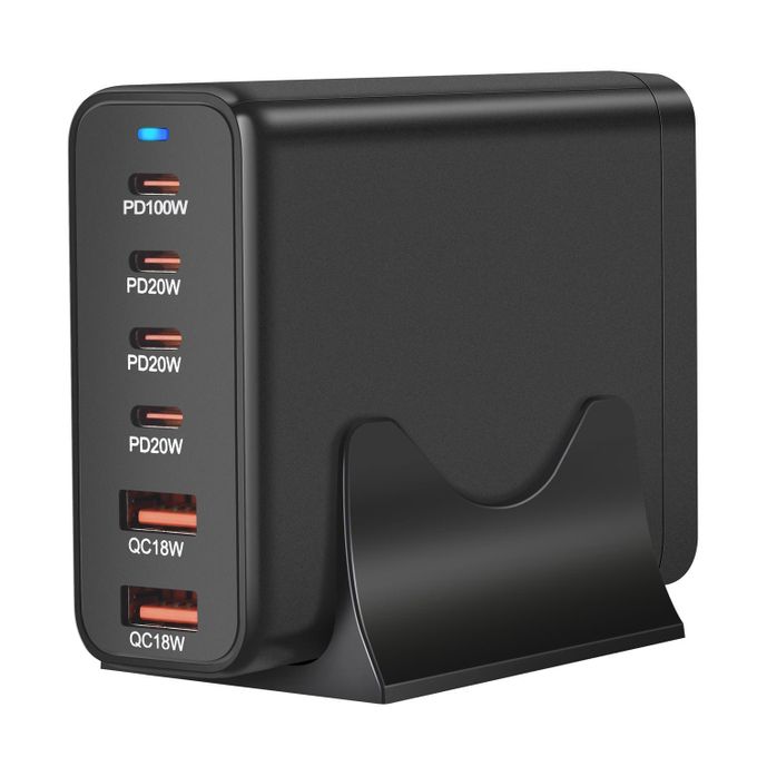 Chargeur GaN 200W Multiport 6 Ports (4 USB-C + 2 USB-A) – Charge Rapide PD 3.0