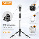 PLOKAMA Live K10 Pro – Perche Selfie & Trépied 200 cm Bluetooth LED